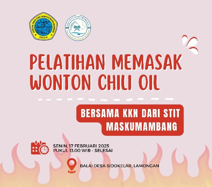 KKN STIT Maskumambang Gresik Adakan Pelatihan Memasak Wonton Chili Oil di Desa Sidokelar Lamongan